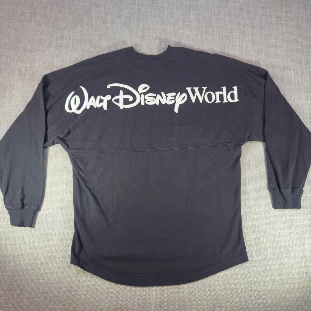 Disney Shirt Womens M/L Black Walt Disney World Spirit Jersey Est 1971 Graphic